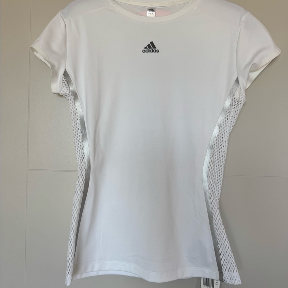 Adidas Women's White Short Sleeve MCODE Tennis Tee